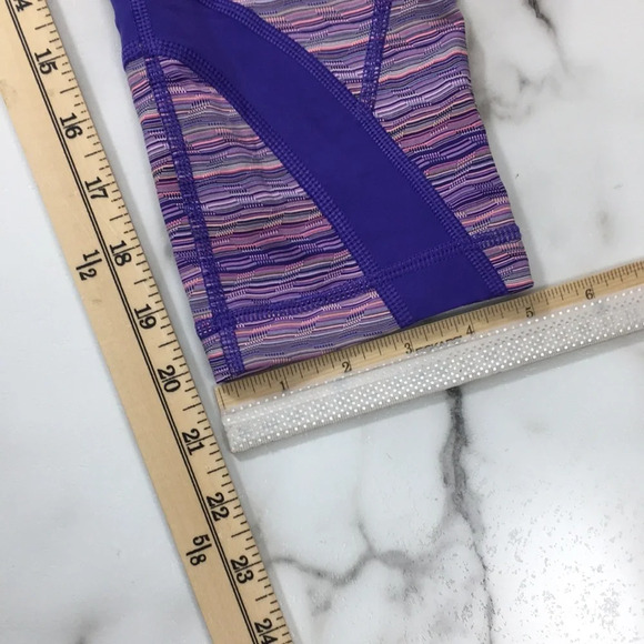 Lululemon Inspire Capri Crop II Space Dye Leggings Womens 6 Pink Purple - Picture 8 of 10